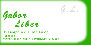 gabor liber business card