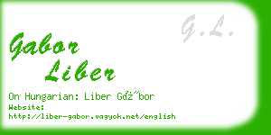 gabor liber business card